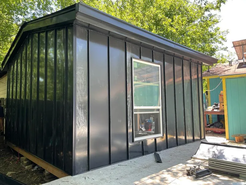 Black standing seam metal wall panels for Metal Roof Installation in Redlands